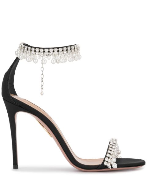 AQUAZZURA EXQUISITE 镶嵌高跟凉鞋