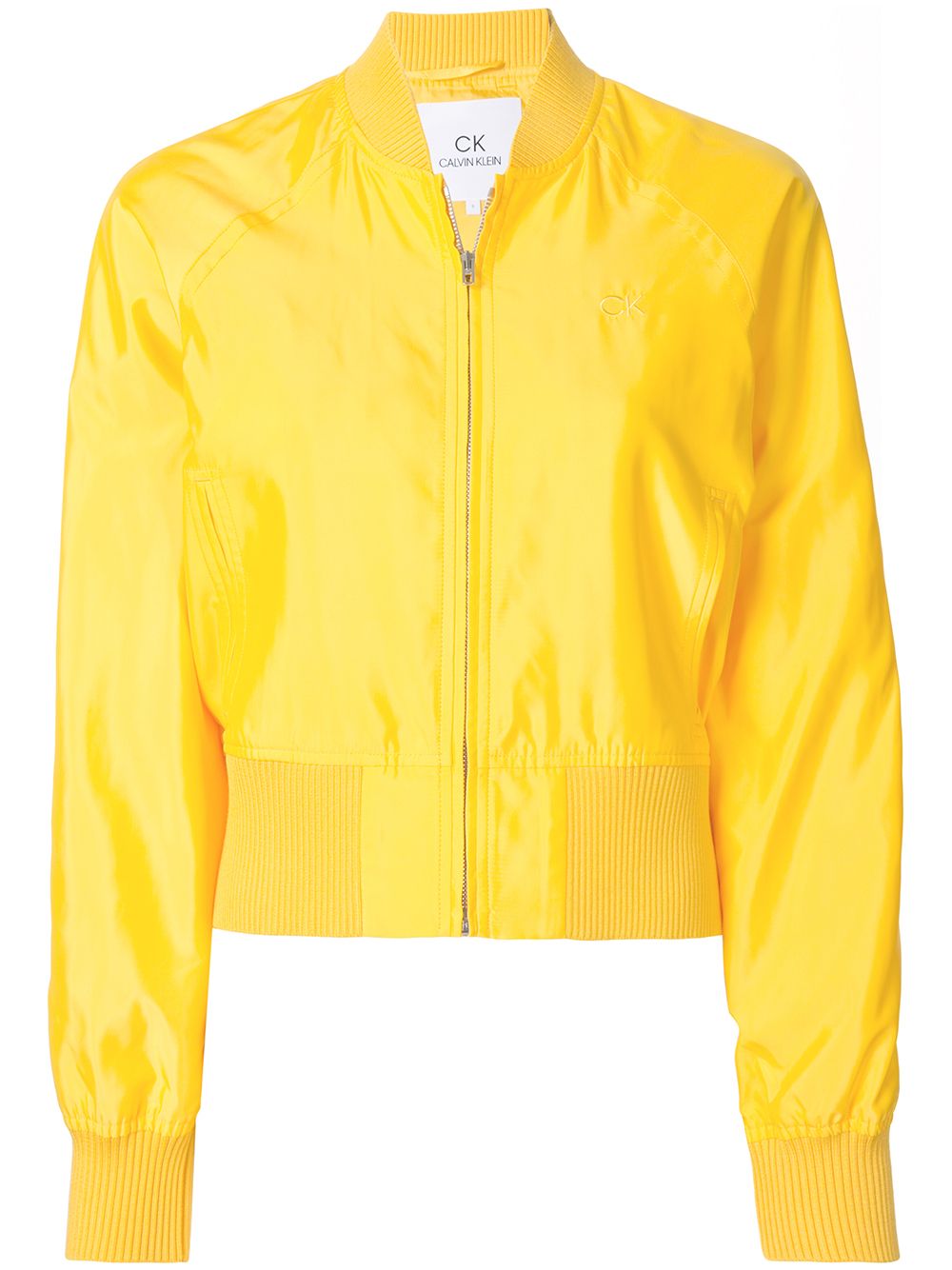 Ck Calvin Klein Logo Bomber Jacket In Yellow