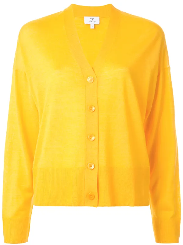 calvin klein yellow sweater