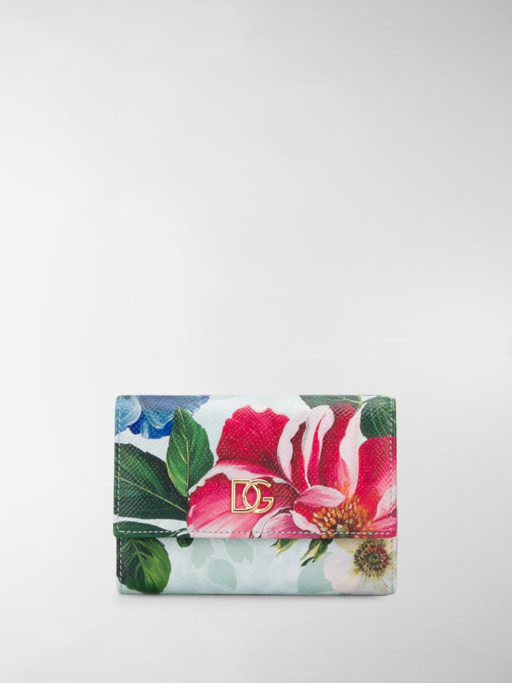 DOLCE & GABBANA FLORAL PRINT COMPACT WALLET,BI0924AJ86614924390