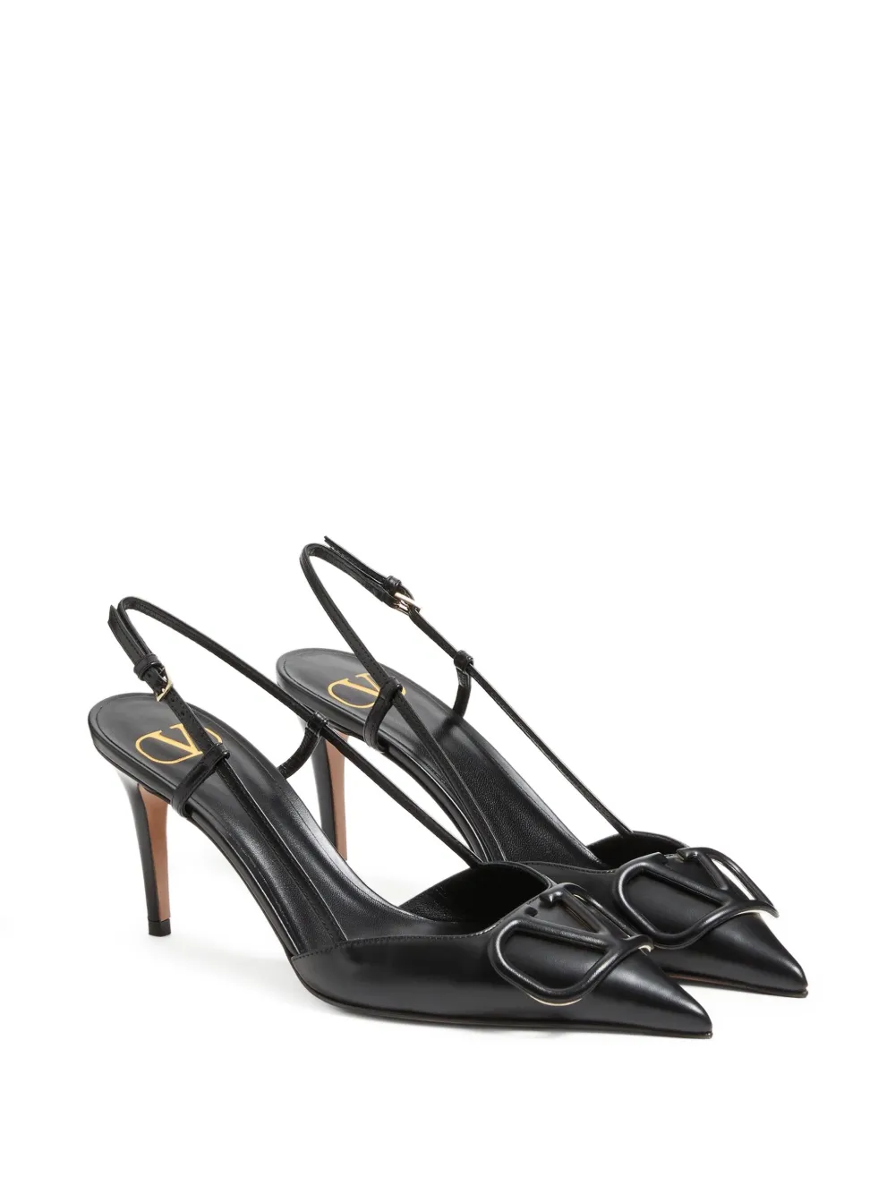 80mm Vlogo Signature Slingback Pumps