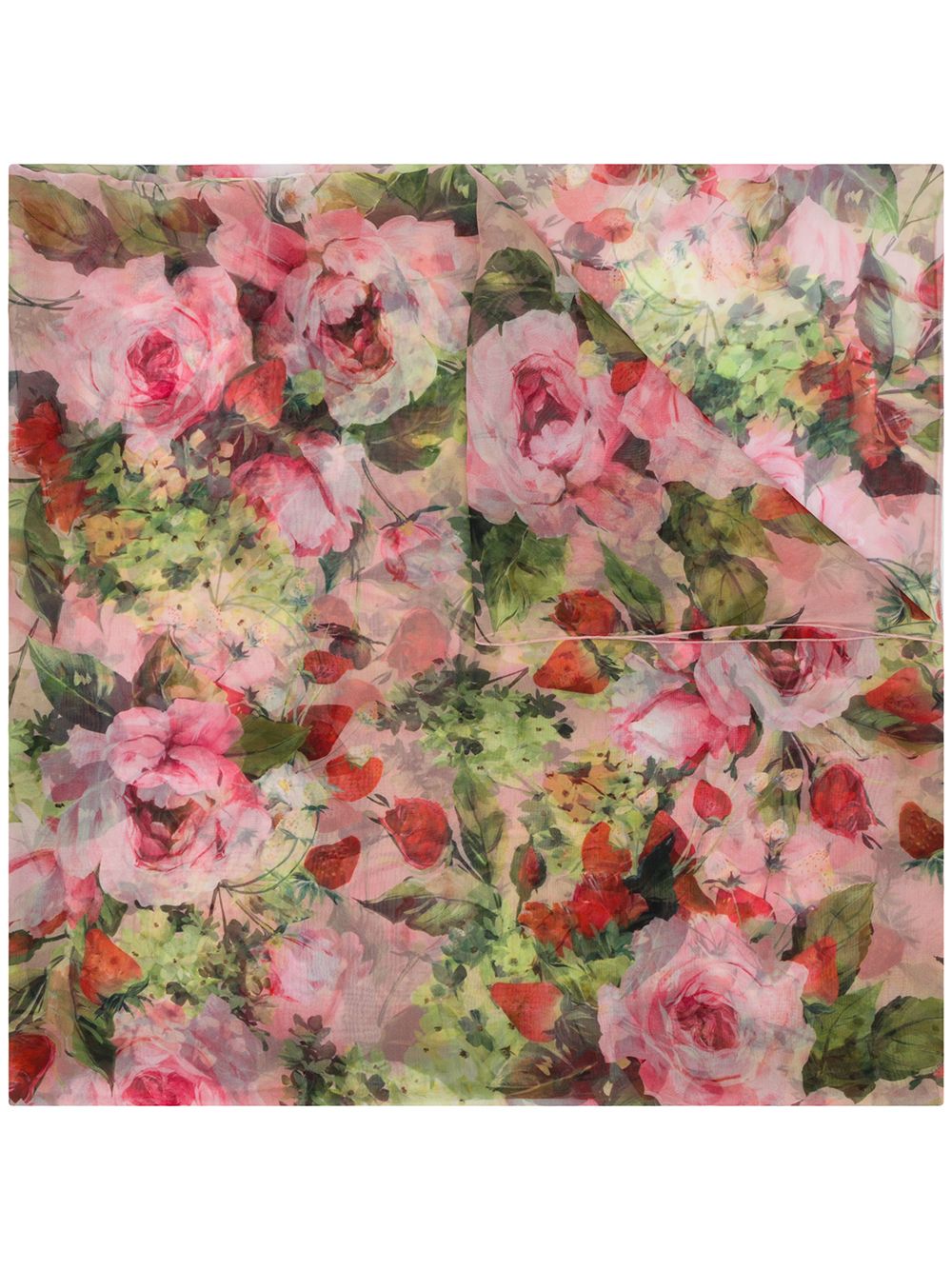 фото Blumarine silk floral embroidered scarf