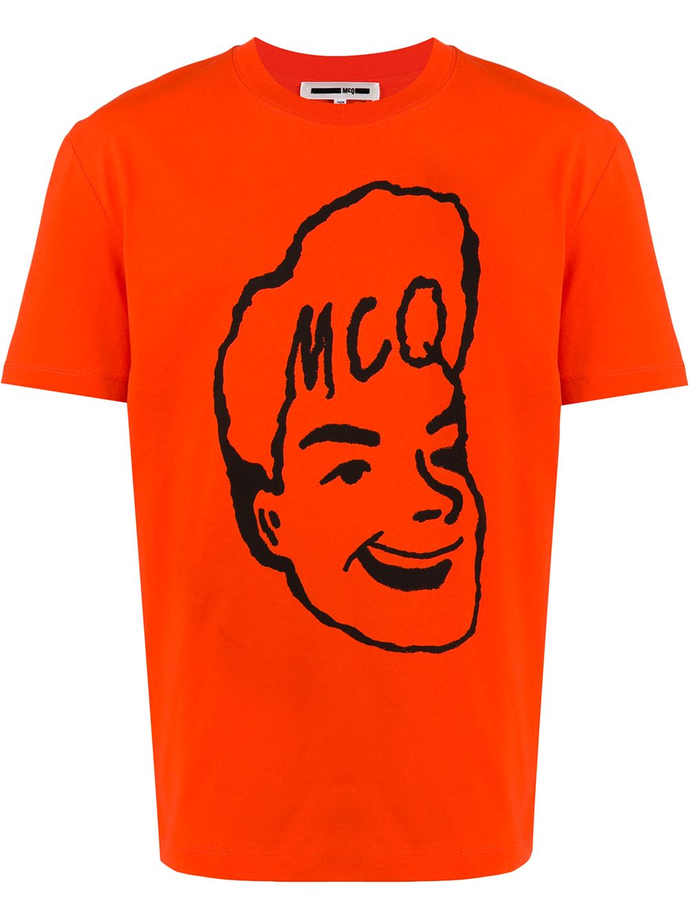 Mcq By Alexander Mcqueen Face Logo Print T-shirt In Orange