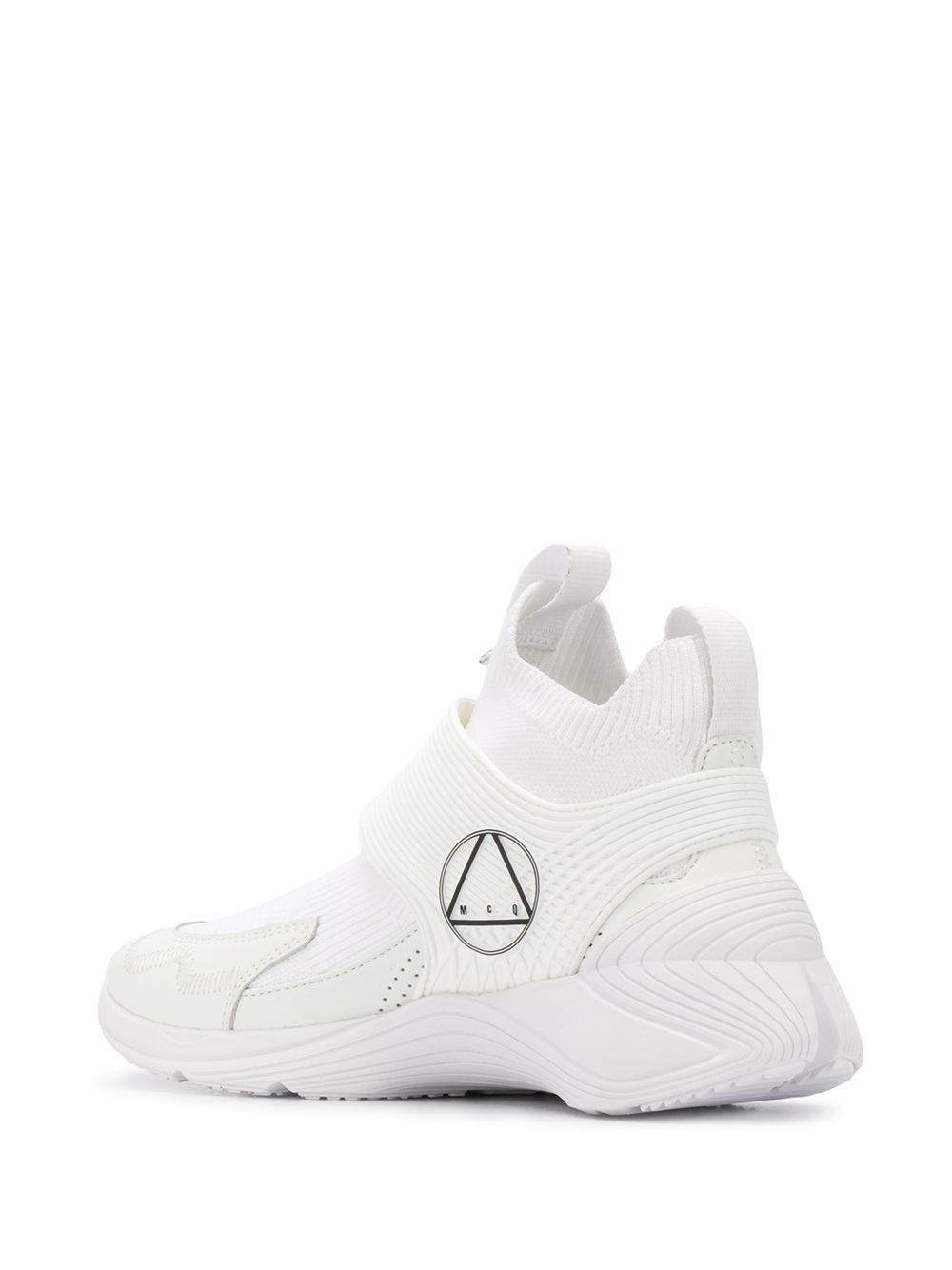 фото Mcq alexander mcqueen structured strap high top sneakers