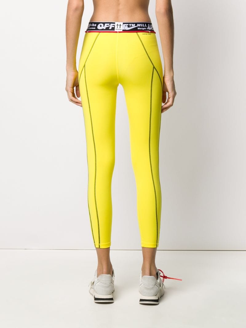 Shop Off-white Nrg Ru Pro Leggings In Yellow