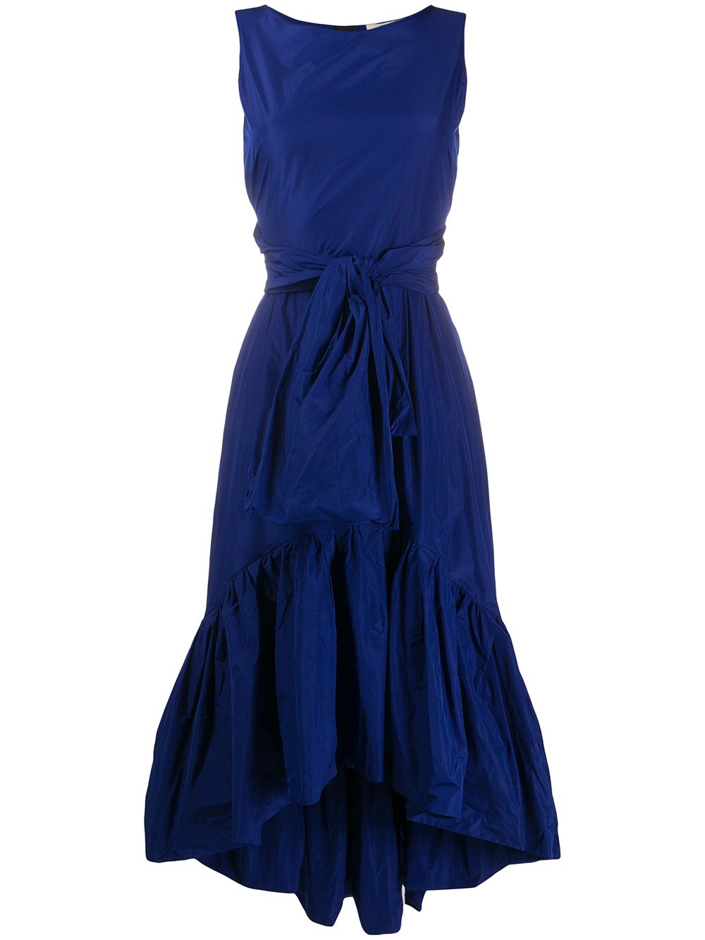 Odeeh Ruffled Hem Midi Dress In Blue