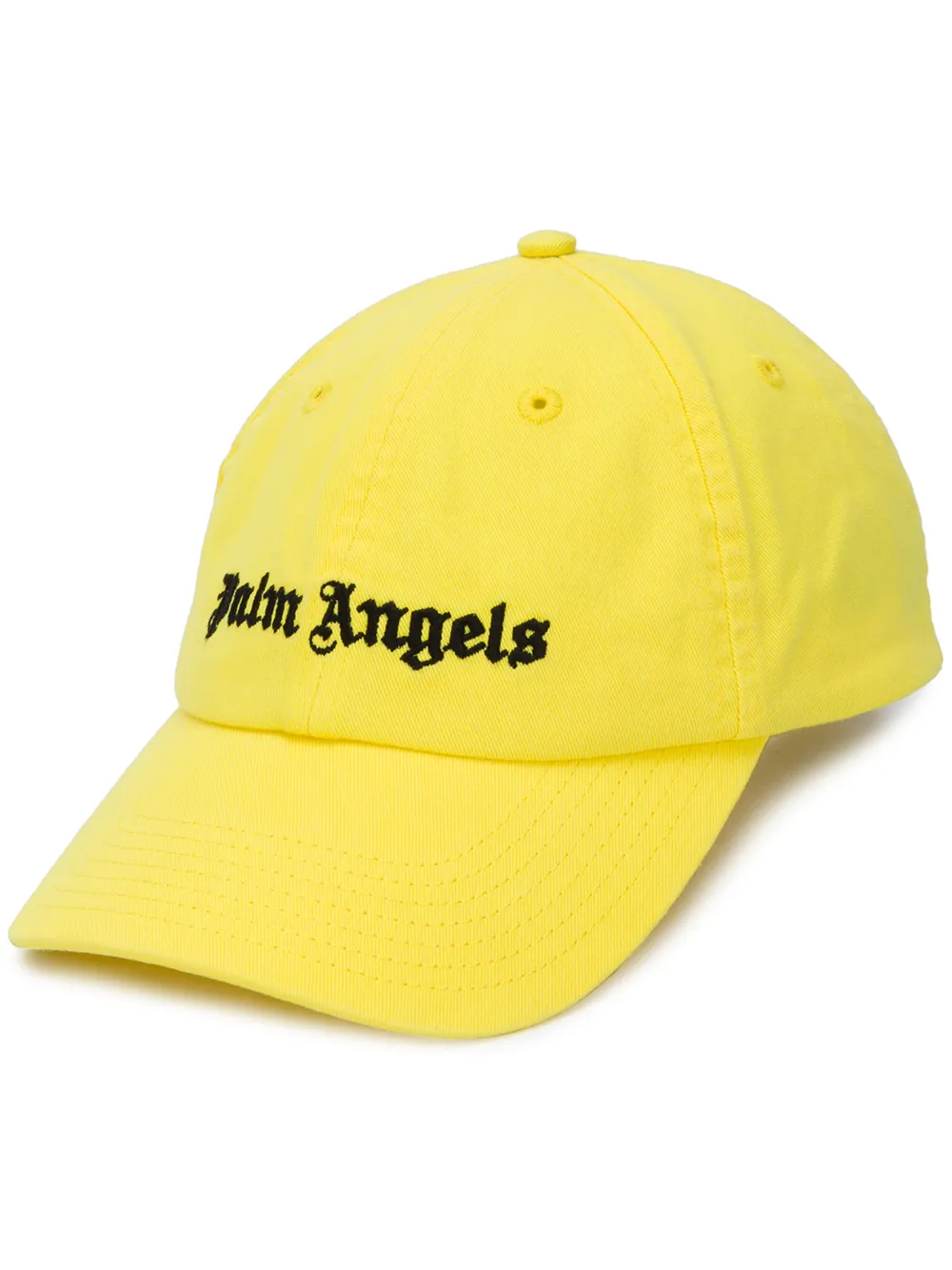 Palm Angels Embroidered Logo Baseball Cap In Gelb