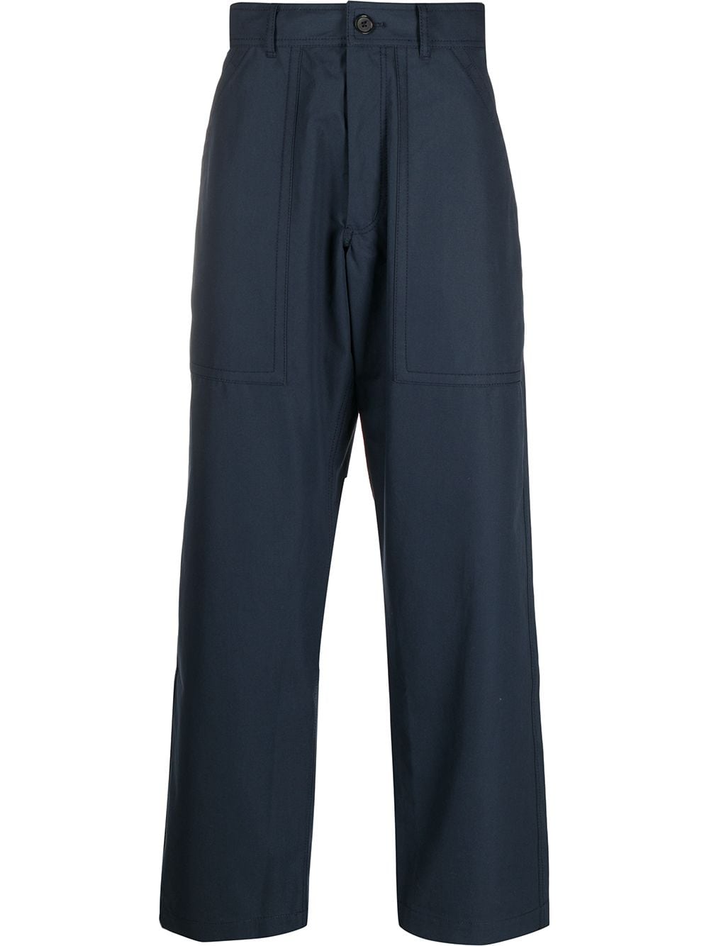 Comme Des Garçons Shirt Stitched Pocket Trousers In Blue