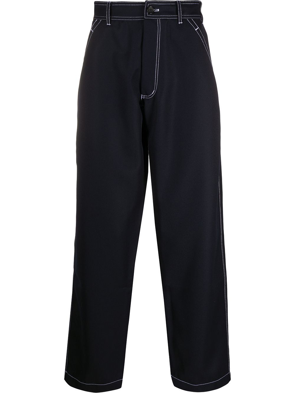 Comme Des Garçons Shirt Dropped Crotch Trousers In Black