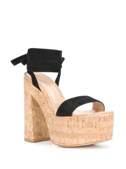 platform wrap sandals