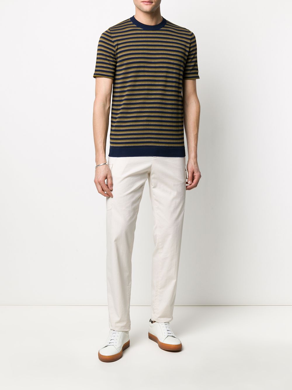 фото Roberto collina short-sleeved striped t-shirt