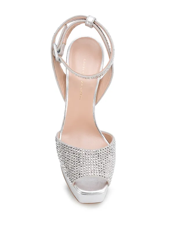giuseppe zanotti glitter platform 120mm sandals