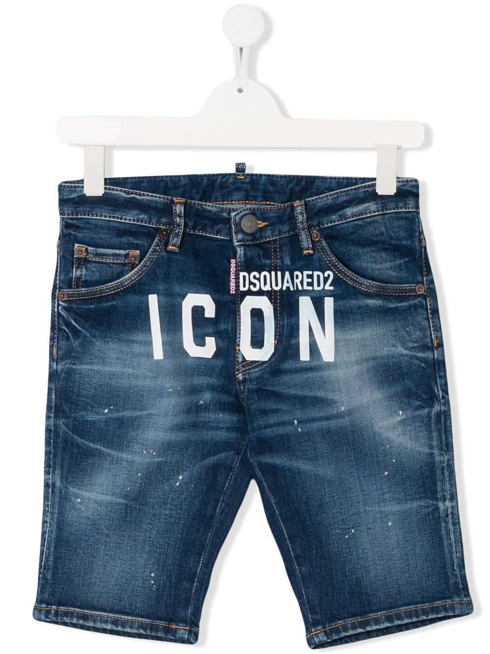 фото Dsquared2 kids джинсовые шорты с логотипом icon