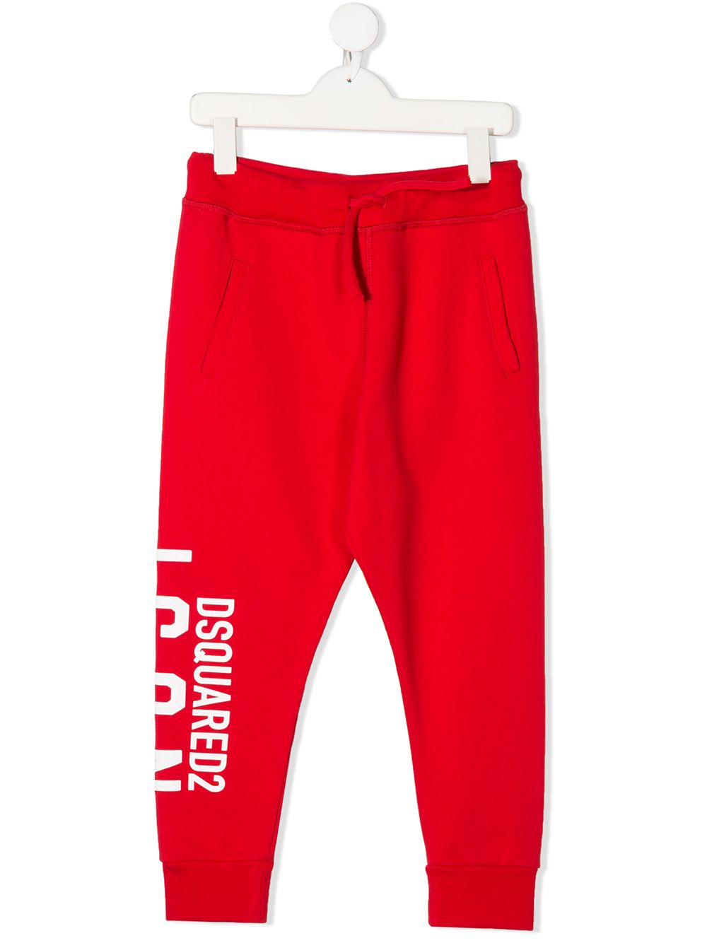 Dsquared2 Kids' Graphic Print Track Trousers In Red