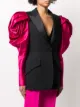 Alexander McQueen exaggerated shoulder single-breasted blazer