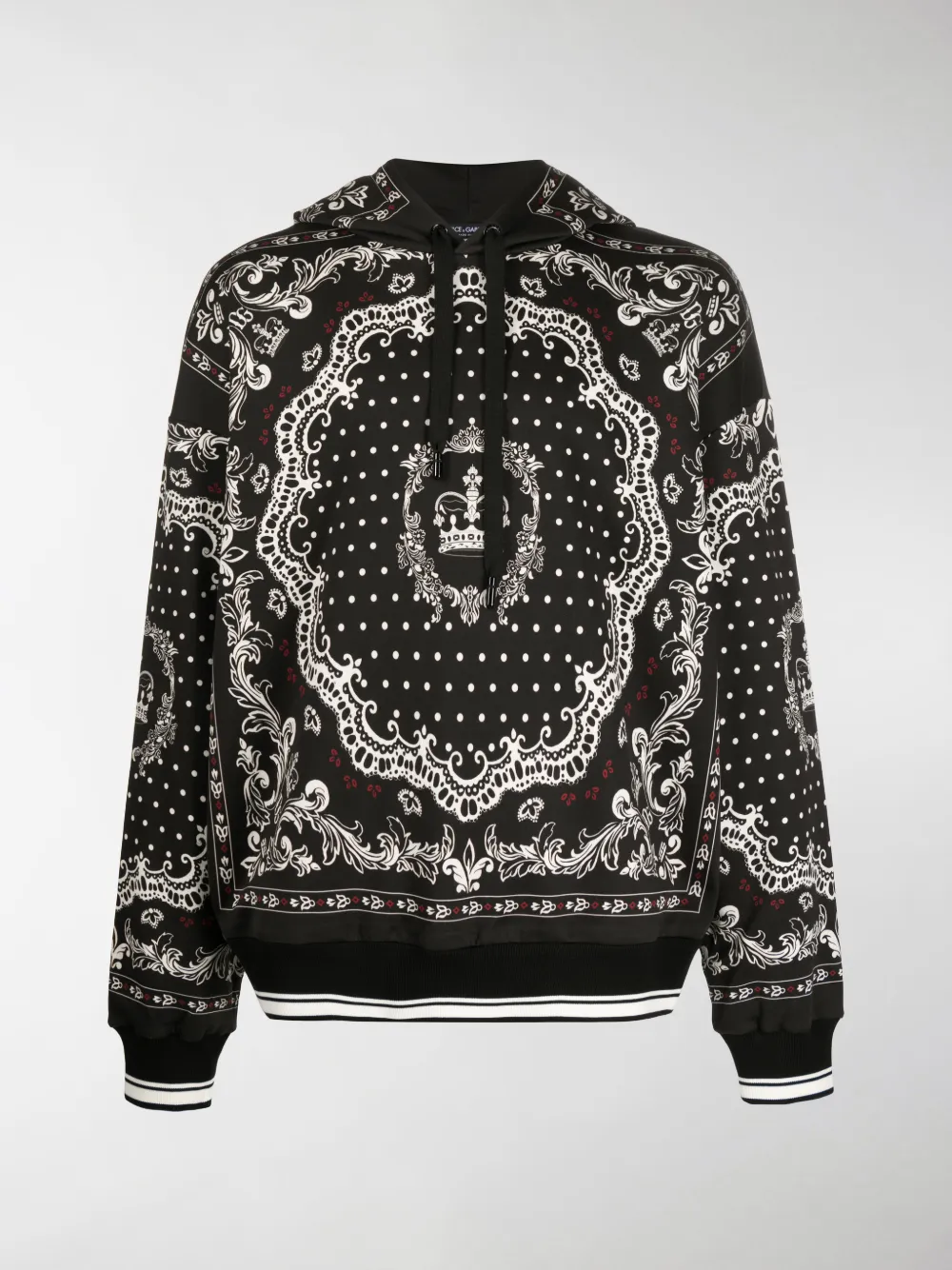 DOLCE & GABBANA BANDANA-PRINT HOODIE,G9OL1TFI7HP14926032