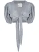 Image 1 of Lisa Marie Fernandez pouf tie cropped blouse