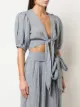Lisa Marie Fernandez pouf tie cropped blouse