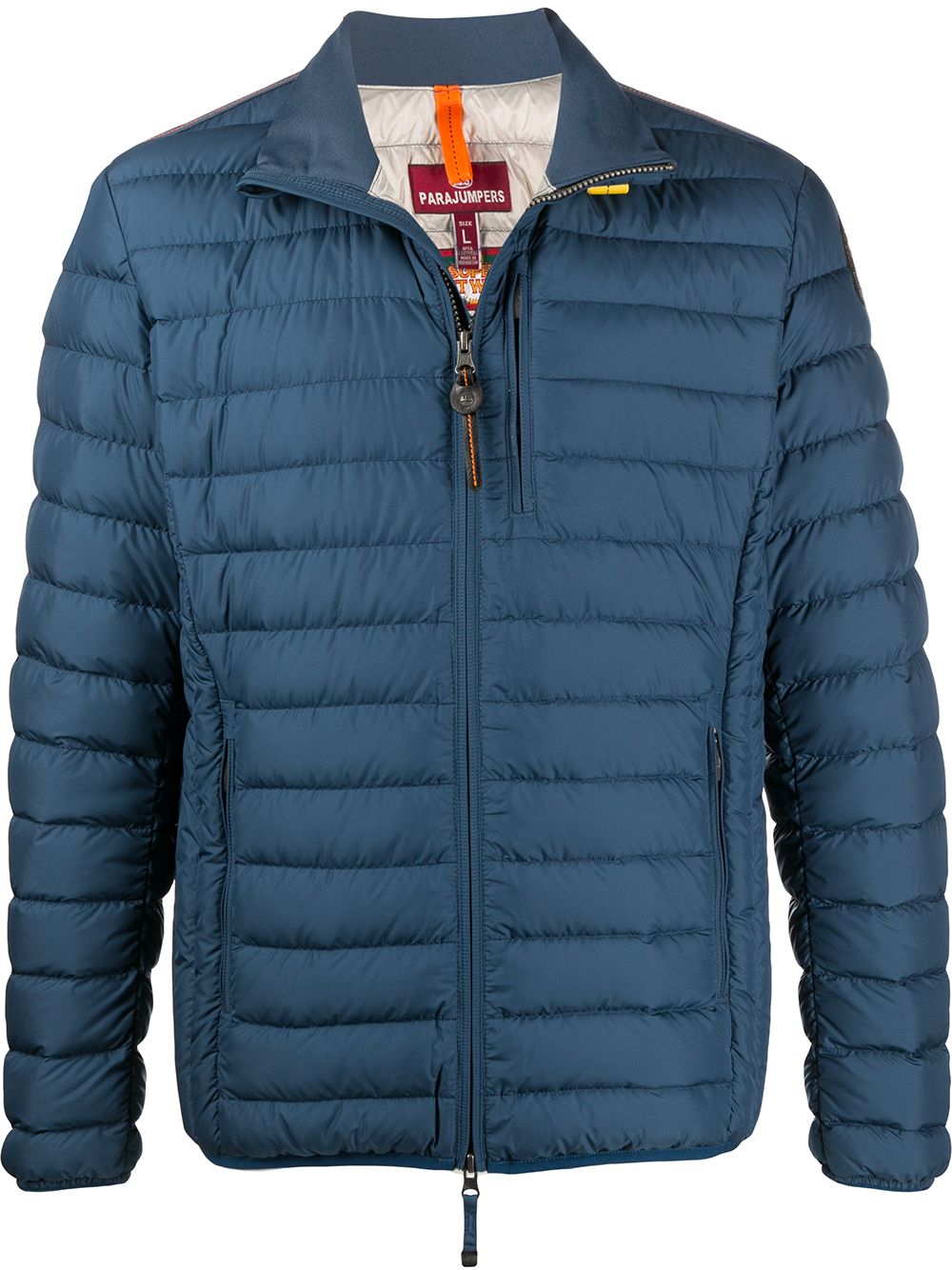 Parajumpers Long Sleeve Fitted Puffer Jacket In Blau