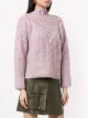 Sea cable-knit relaxed-fit jumper