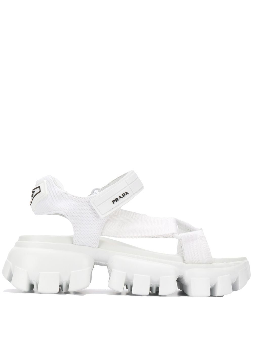 Prada Chunky Flatform Sandals In White