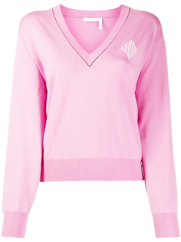 white v neck cropped jumper