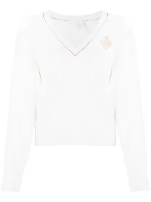Strick für Damen von Chloé Farfetch Cooler Pullover mit Schnürung am Ausschnitt schwarz