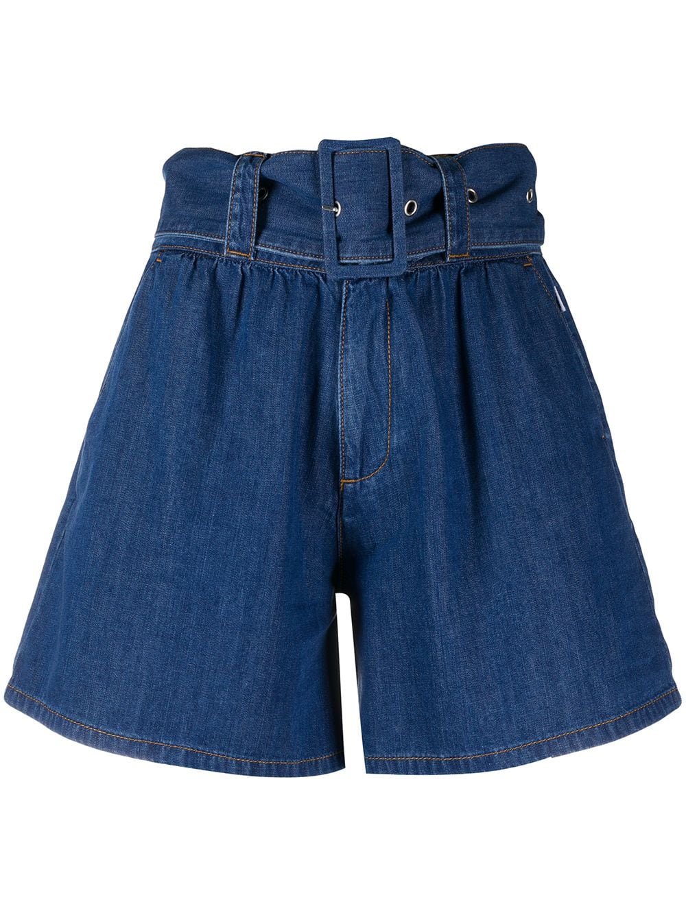 MSGM HIGH-WAISTED BELTED SHORTS