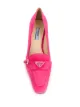Prada logo plaque mid-heel loafers