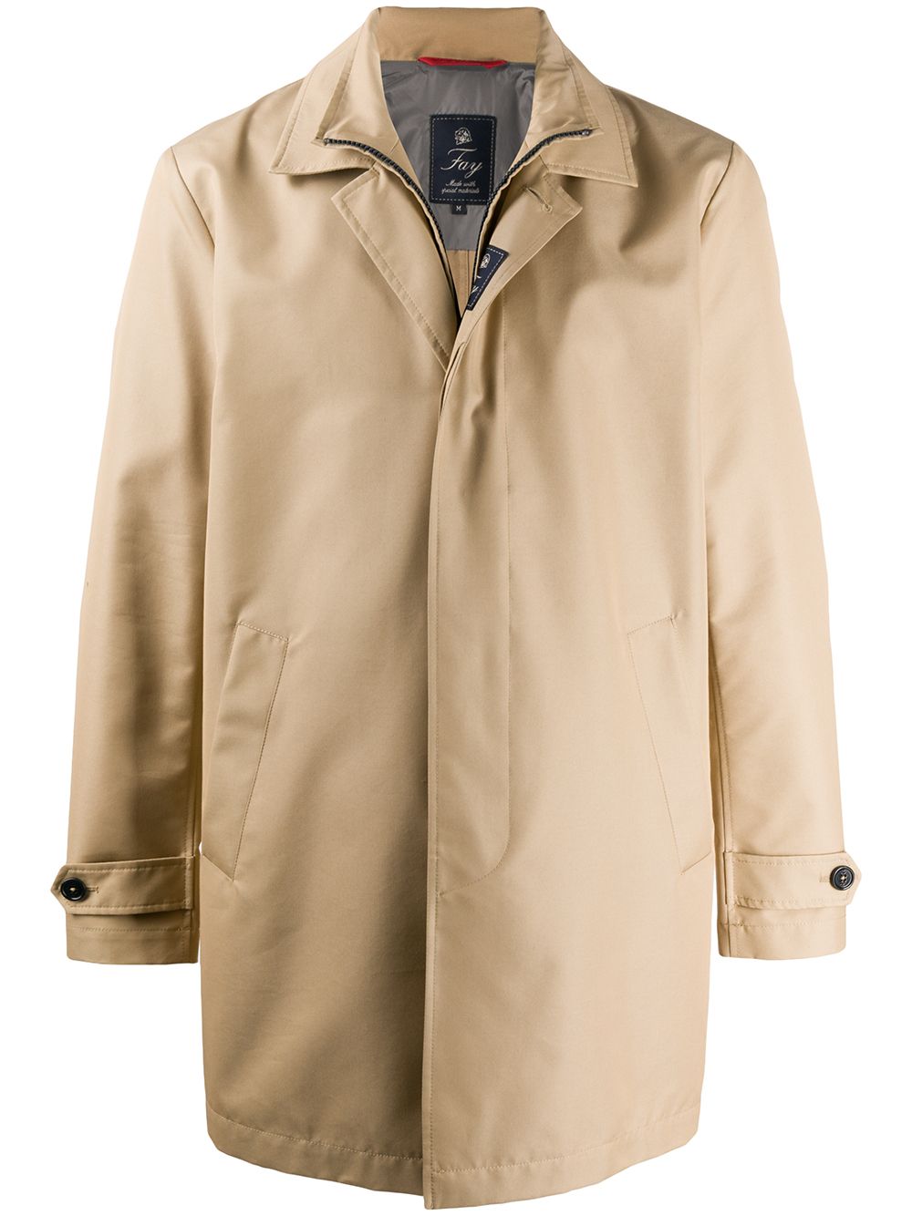 Fay Layered Trench Coat In Neutrals