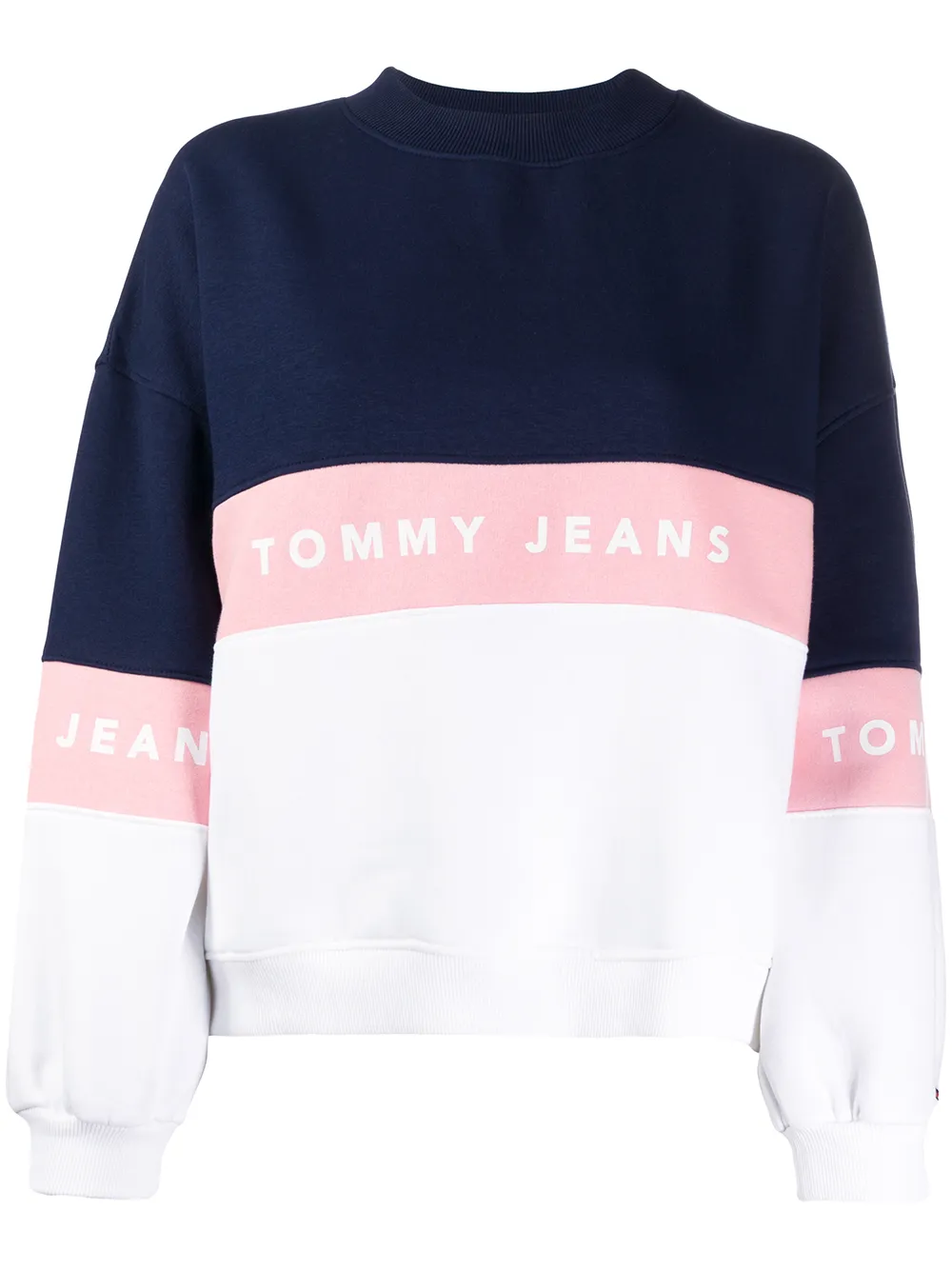 tommy jeans womens pastel colourblock sweatshirt
