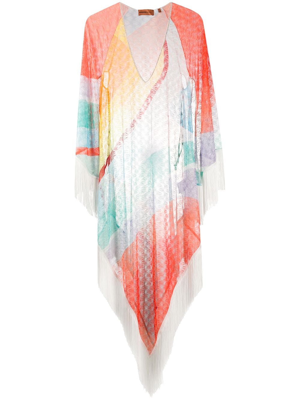 Shop Missoni Colour Blocked Beach Cover-up In Blue