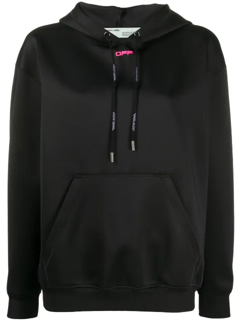 Off-White logo print oversized hoodie