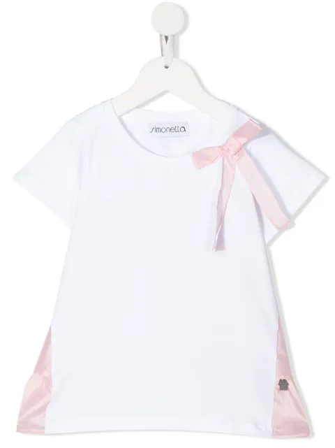 Simonetta short sleeve bow detail T-shirt