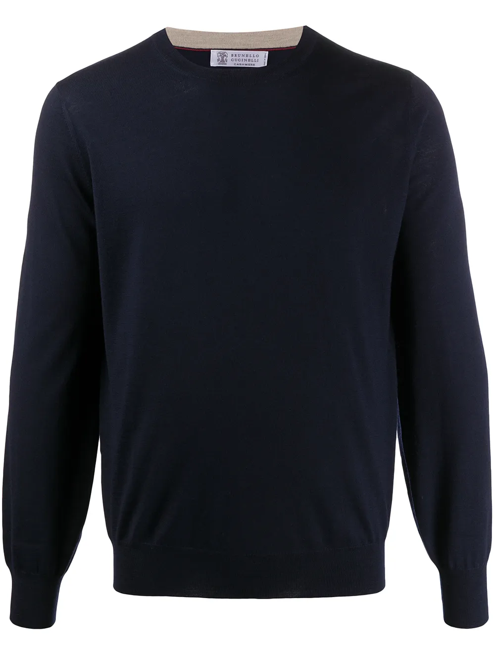 Brunello Cucinelli Crew Neck Jumper In Blue