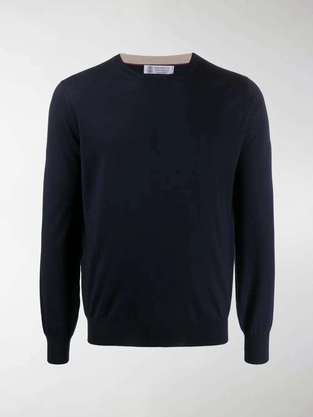 Brunello Cucinelli Crew Neck Jumper In Blue