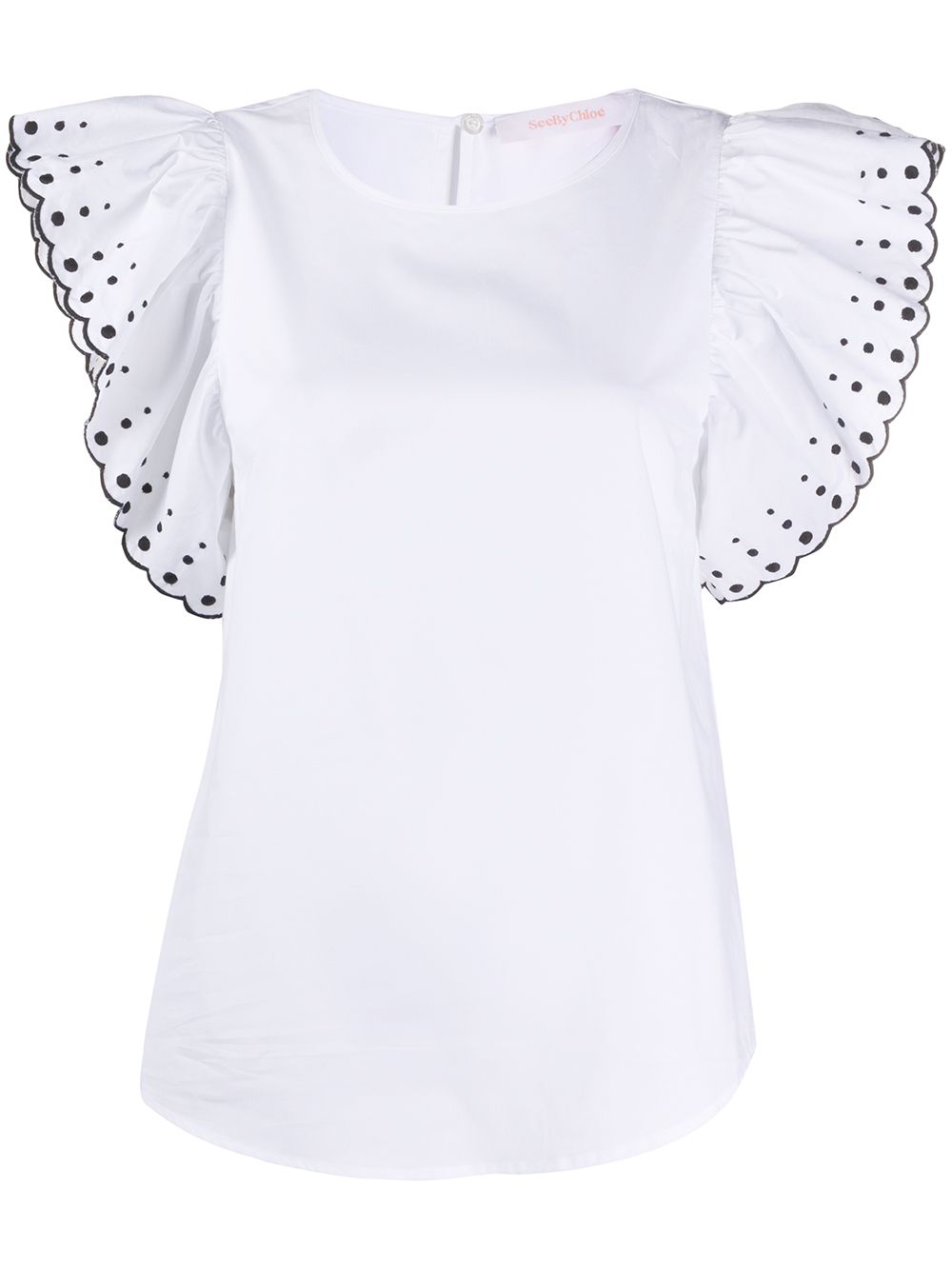 SEE BY CHLOÉ RUFFLED SLEEVE BLOUSE