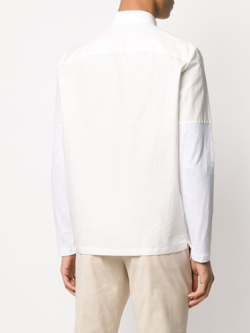 Shop Neil Barrett Hemd Mit Aufgesticktem Logo In White