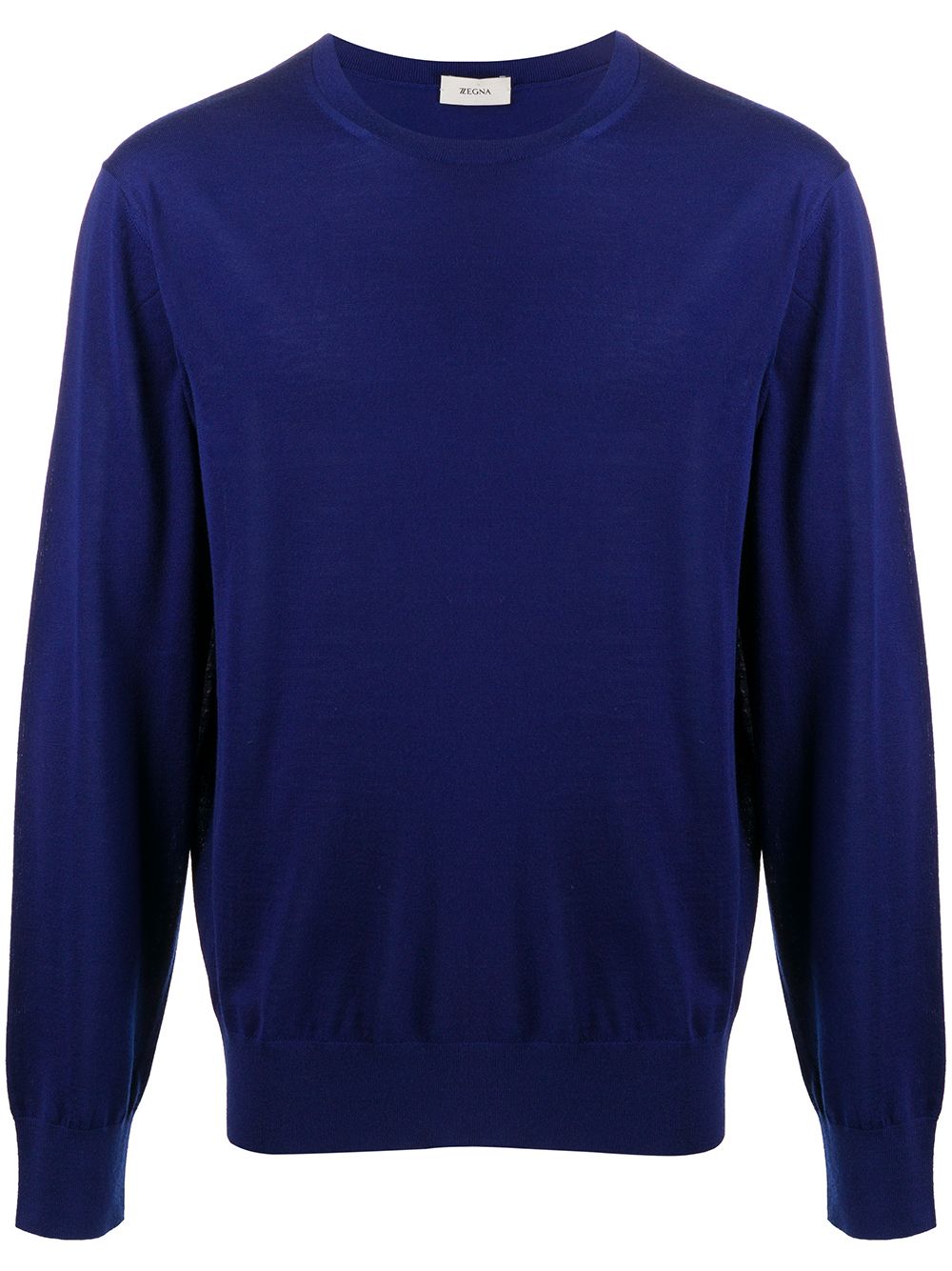 Z Zegna Crew Neck Jumper In Blue