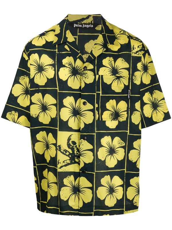 palm angels flower shirt