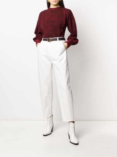 Shop Rachel Comey High-waisted Cropped Trousers In White