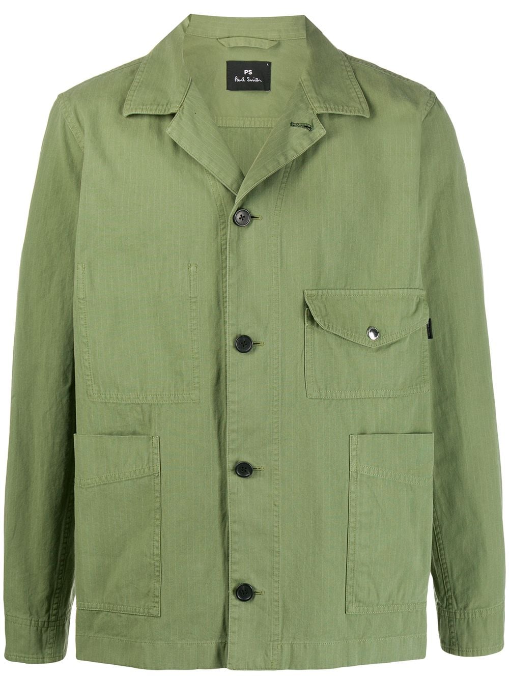 Ps By Paul Smith Buttoned Lightweight Jacket In Green