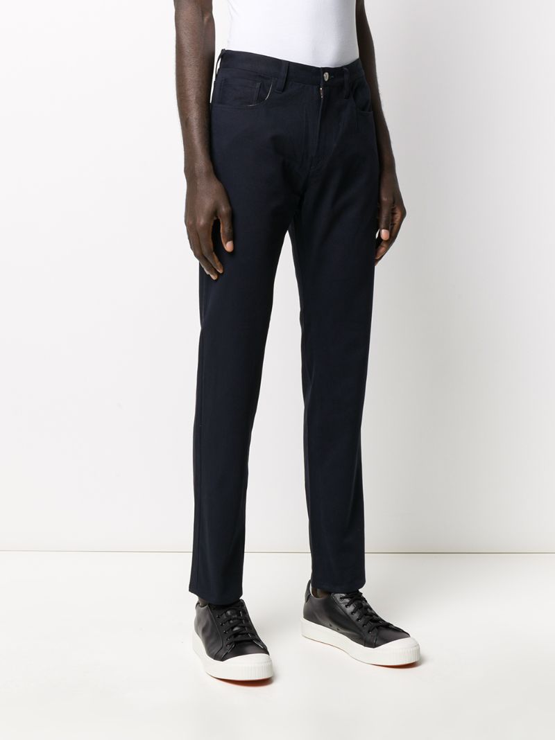 Shop Ps By Paul Smith Plain Straight-leg Trousers In Blue