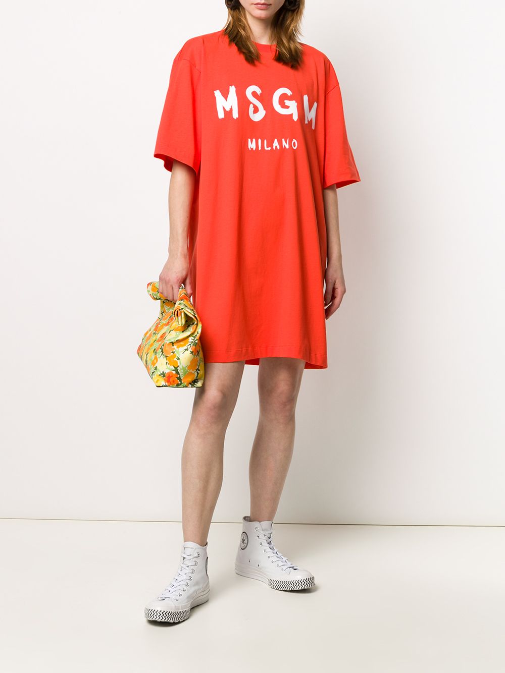 фото Msgm платье-футболка оверсайз