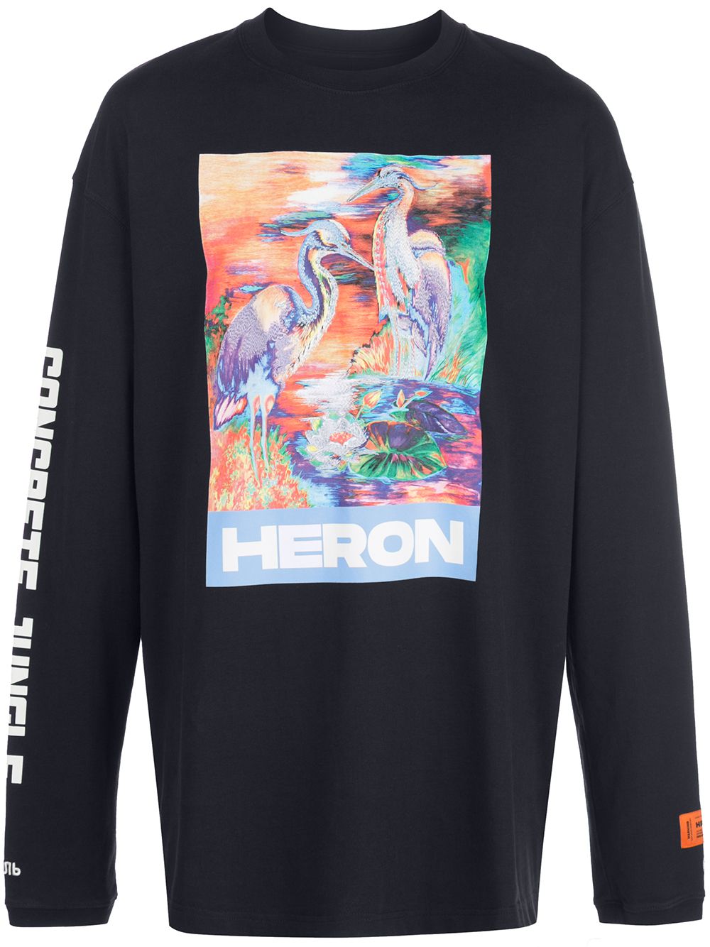 Shop Heron Preston Concrete Jungle Graphic Printed T-shirt In Black