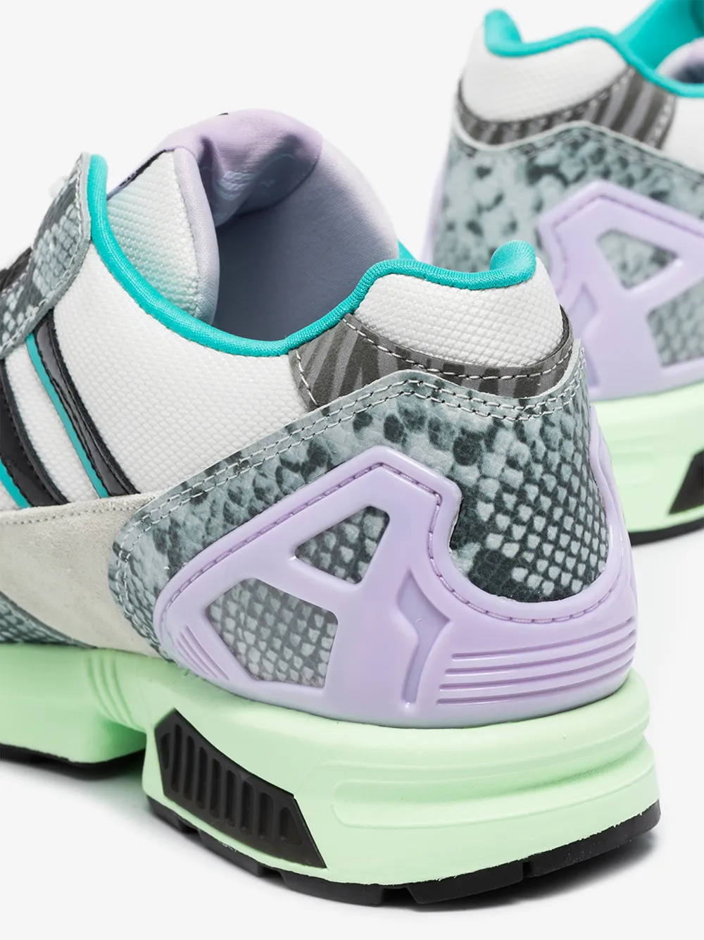 Adidas Originals Grey Zx 8000 Animal Print Sneakers In