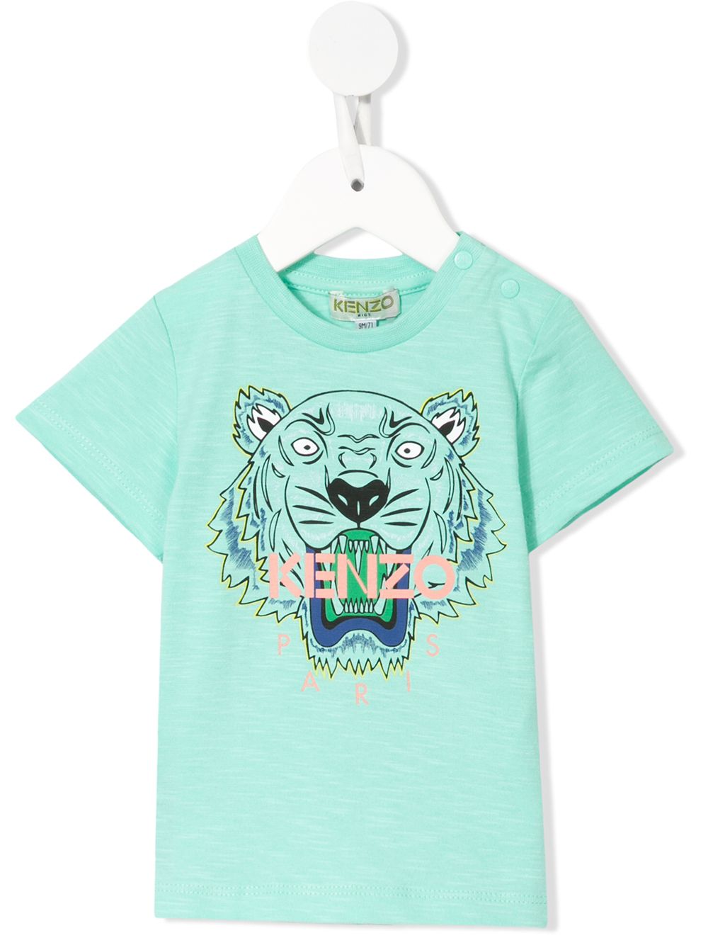 фото Kenzo kids футболка с логотипом и принтом tiger