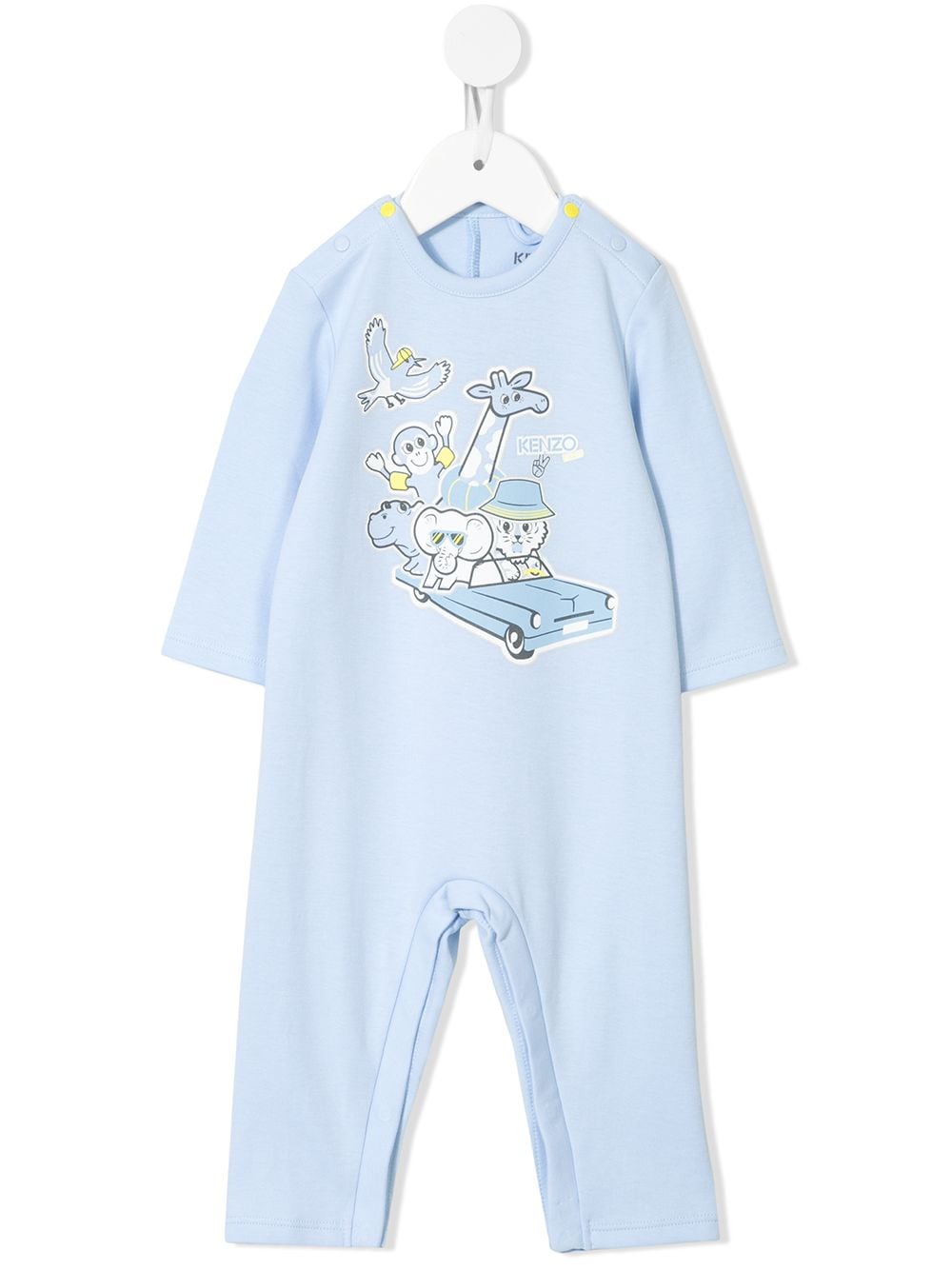 Kenzo Babies' Printed Bodysuit In Blue