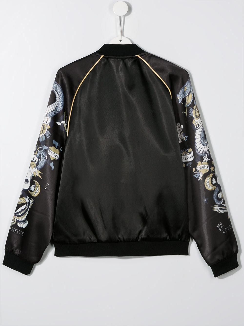 фото John richmond junior teen logo zipped bomber jacket