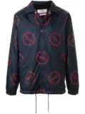 Martine Rose logo print bomber jacket - Blue